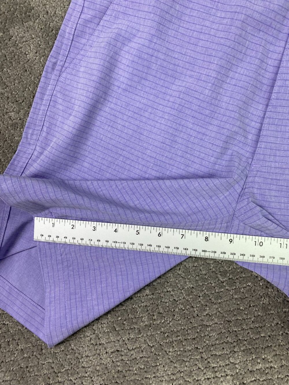 FootJoy Polo Shirt Mens 32 Lilac Lavender Purple Stripe Golf Performance Wear - Picture 11 of 11